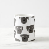Black Labrador Retriever Dog Waterverf Koffiemok (Center)