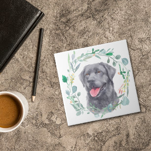 Black Labrador Retriever Dog Waterverf Wreate Tegeltje