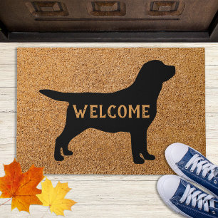 Black Labrador Retriever Dog Welkomstvermelding Deurmat