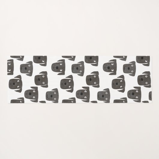 Black Labrador Retriever Dog Yogamat (Achterkant (horizontaal))