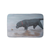 Black Labrador Retriever Ducking Dog Art Bath Mat (Voorkant)