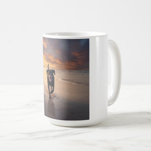 Black Labrador Retriever Elegant Breed Coffee Mok (Voorkant rechts)