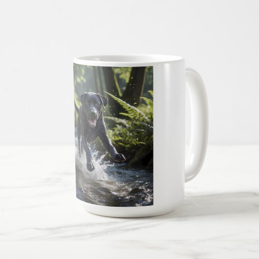 Black Labrador Retriever Elegant Breed Coffee Mok (Voorkant rechts)