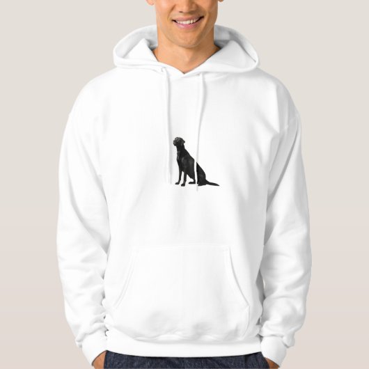 Black Labrador Retriever Elegant Breed Hoodie (Voorkant)