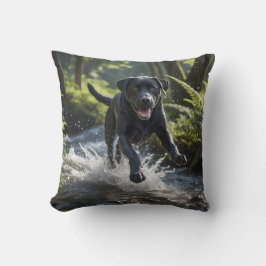 Black Labrador Retriever Elegant Sierkussen