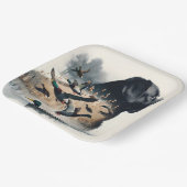 Black Labrador Retriever en Eenden Papieren Bordje (Gebogen)