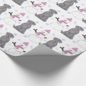 Black Labrador Retriever en Snowman Cadeaupapier (Hoek)