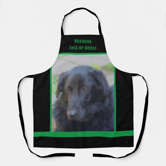 Black Labrador Retriever gepersonaliseerd Schort (Voorkant)