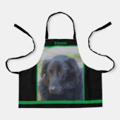 Black Labrador Retriever gepersonaliseerd Schort (Voorkant)