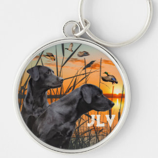 Black Labrador Retriever gepersonaliseerd Sleutelhanger