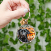 Black Labrador Retriever gepersonaliseerd Sleutelhanger (Hand)