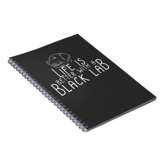 Black Labrador Retriever Gift for Dog Owner Notitieboek (Rechterzijde)
