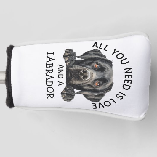 Black  Labrador Retriever Golfheadcover (Voorkant)