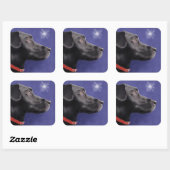 Black Labrador Retriever Holiday Sticker (Vel)