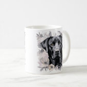 Black Labrador Retriever Hondenkoffie Mok (Voorkant rechts)