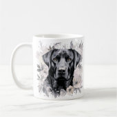 Black Labrador Retriever Hondenkoffie Mok (Links)