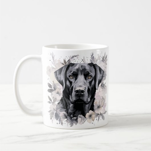 Black Labrador Retriever Hondenkoffie Mok (Links)