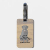 Black Labrador Retriever Hondenliefhebber Gift Bagagelabel (Achterkant verticaal)