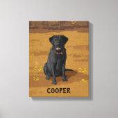 Black Labrador Retriever Hondenliefhebber Gift Canvas Afdruk (Voorkant)