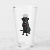 Black Labrador Retriever Hondenliefhebber Gift Glas (Achterkant)