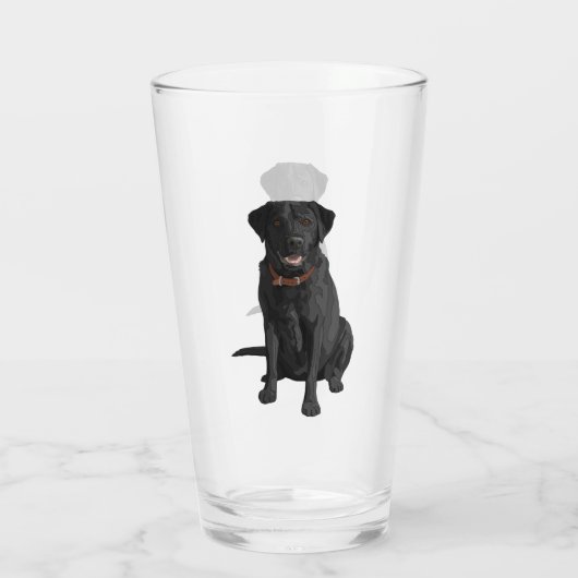 Black Labrador Retriever Hondenliefhebber Gift Glas (Achterkant)