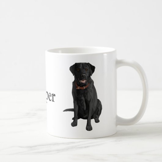 Black Labrador Retriever Hondenliefhebber Gift Koffiemok (Rechts)