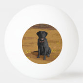 Black Labrador Retriever Hondenliefhebber Gift Pingpongbal (Achterkant)