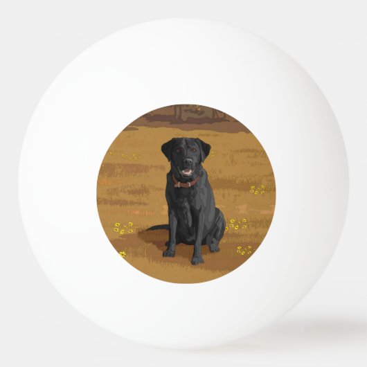 Black Labrador Retriever Hondenliefhebber Gift Pingpongbal (Achterkant)
