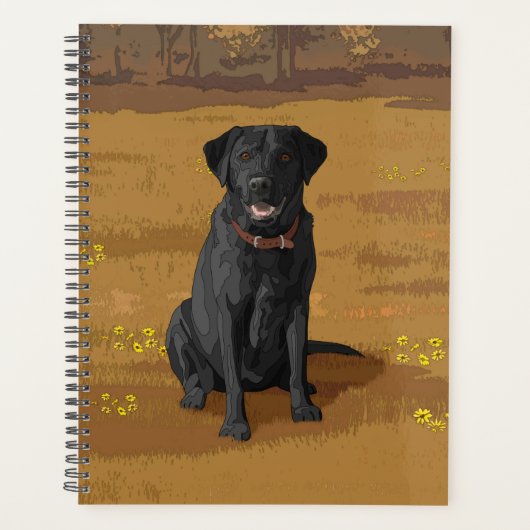 Black Labrador Retriever Hondenliefhebber Gift Planner (Voorkant)