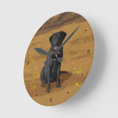 Black Labrador Retriever Hondenliefhebber Gift Ronde Klok (Hoek)