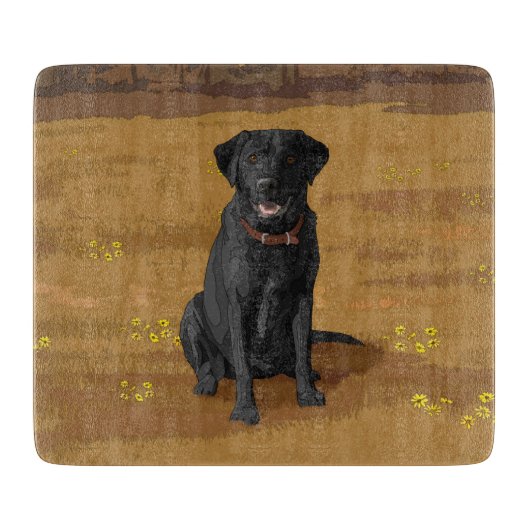 Black Labrador Retriever Hondenliefhebber Gift Snijplank (Voorkant)