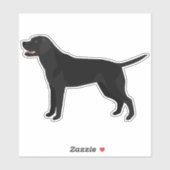 Black Labrador Retriever Hondenras Silhouette Sticker (Vel)