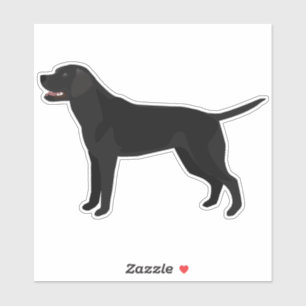 Black Labrador Retriever Hondenras Silhouette Sticker