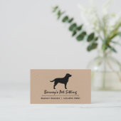 Black Labrador Retriever | Hondenras Silhouette Visitekaartje (Staand voorkant)