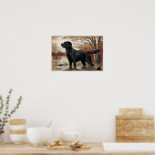 Black Labrador Retriever, Jagers Beste Vriend Poster (Keuken)