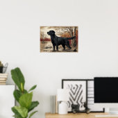 Black Labrador Retriever, Jagers Beste Vriend Poster (Thuiskantoor)