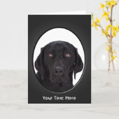 Black Labrador Retriever Kaart (Gele Bloem)