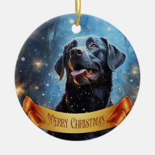 Black Labrador Retriever Keramisch Ornament