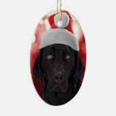 Black Labrador Retriever Keramisch Ornament (Rechts)