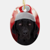 Black Labrador Retriever Keramisch Ornament (Achterkant)