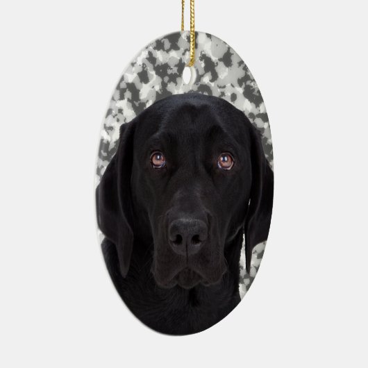 Black Labrador Retriever Keramisch Ornament (Rechts)