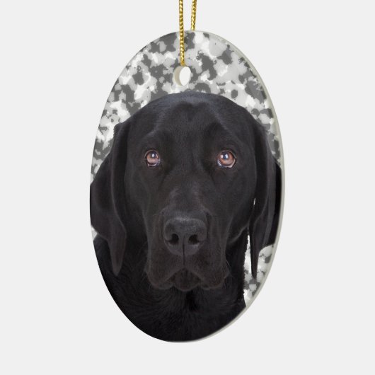 Black Labrador Retriever Keramisch Ornament (Links)