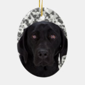 Black Labrador Retriever Keramisch Ornament (Achterkant)