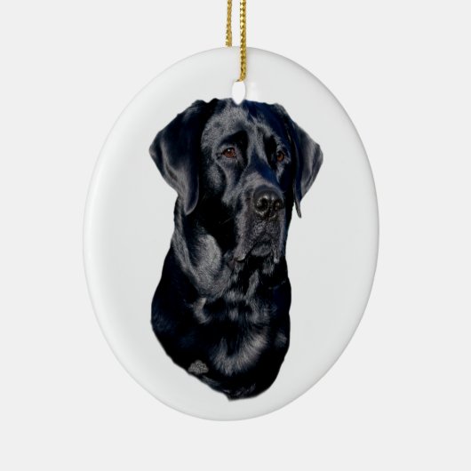 Black Labrador Retriever Keramisch Ornament (Rechts)