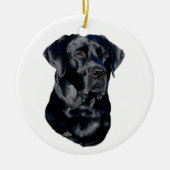 Black Labrador Retriever Keramisch Ornament (Voorkant)