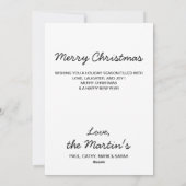 Black Labrador Retriever kerstkute Santa Dog Feestdagenkaart (Achterkant)