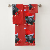 Black Labrador Retriever Kerstmis Bad Handdoek (Insitu)