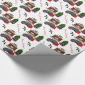 Black Labrador Retriever Kerstmis Cadeaupapier (Hoek)