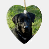 Black Labrador Retriever kerstornament Heart Keramisch Ornament (Rechts)