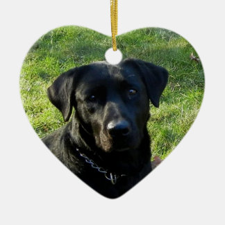 Black Labrador Retriever kerstornament Heart Keramisch Ornament